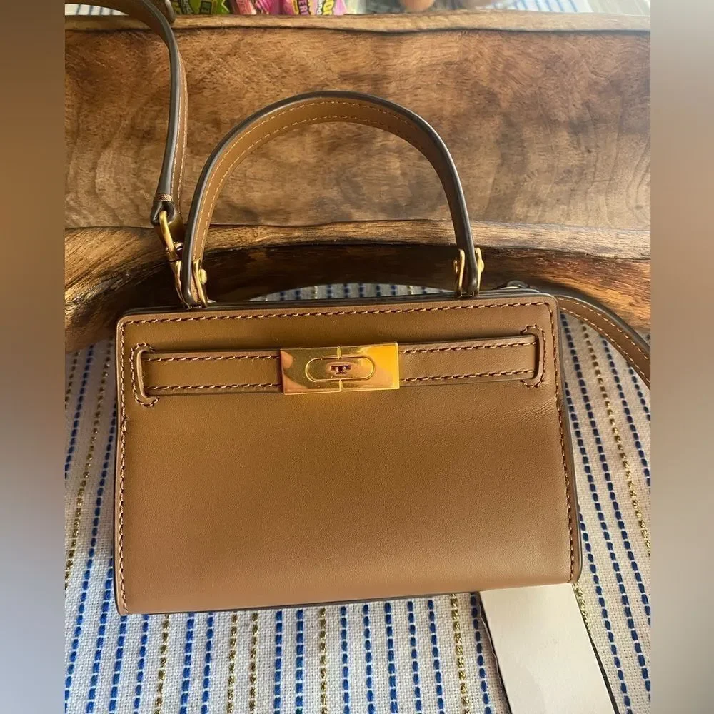 Tory Burch Lee Radziwill Nano Bag Moose Brow NEW